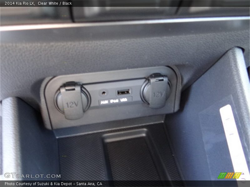 Clear White / Black 2014 Kia Rio LX