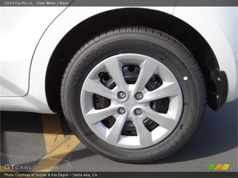 Clear White / Black 2014 Kia Rio LX