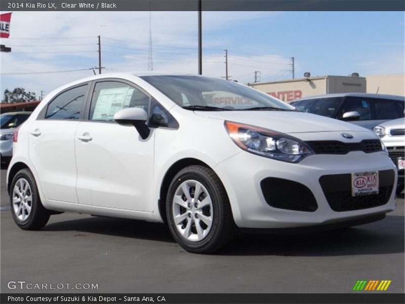 Clear White / Black 2014 Kia Rio LX