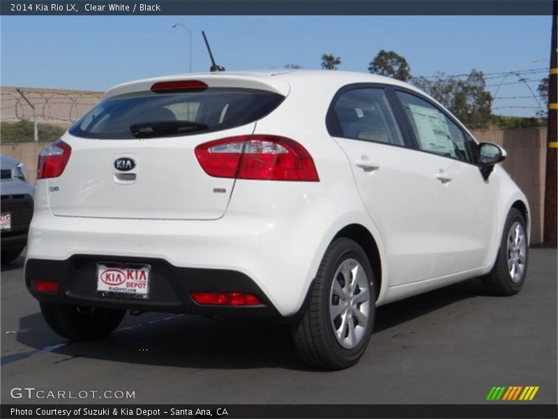 Clear White / Black 2014 Kia Rio LX