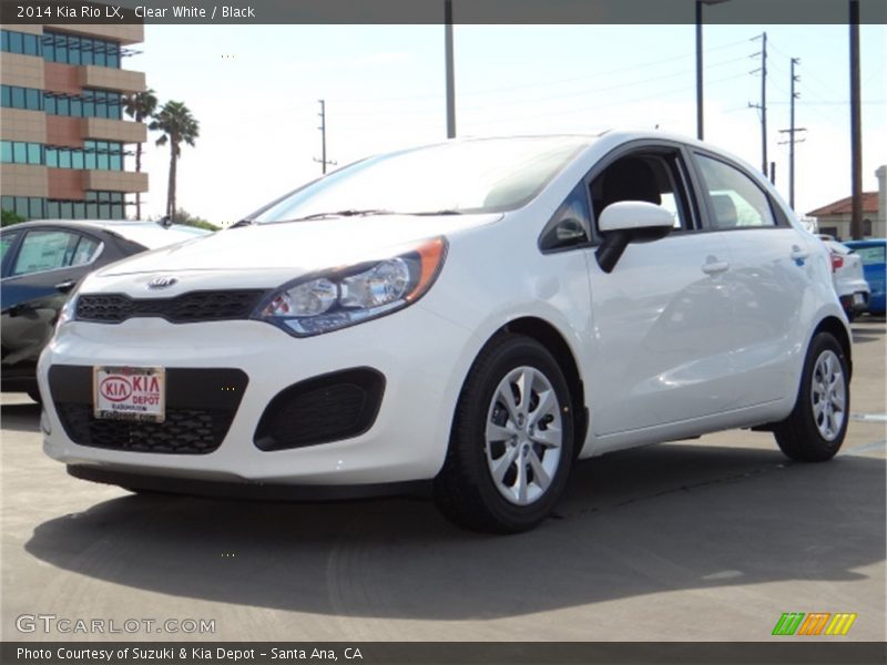 Clear White / Black 2014 Kia Rio LX