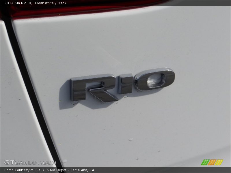 Clear White / Black 2014 Kia Rio LX