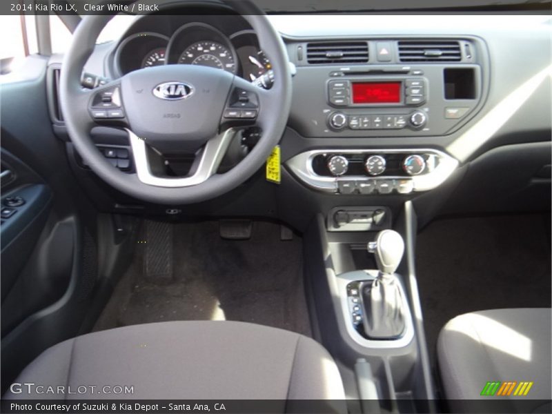 Clear White / Black 2014 Kia Rio LX