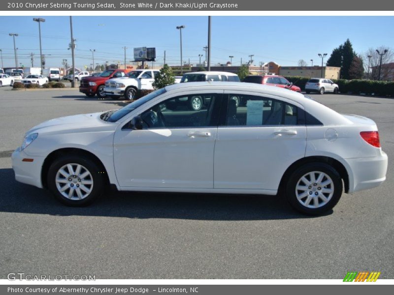 Stone White / Dark Khaki/Light Graystone 2010 Chrysler Sebring Touring Sedan