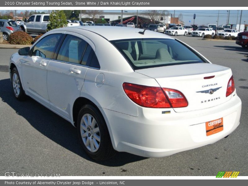 Stone White / Dark Khaki/Light Graystone 2010 Chrysler Sebring Touring Sedan