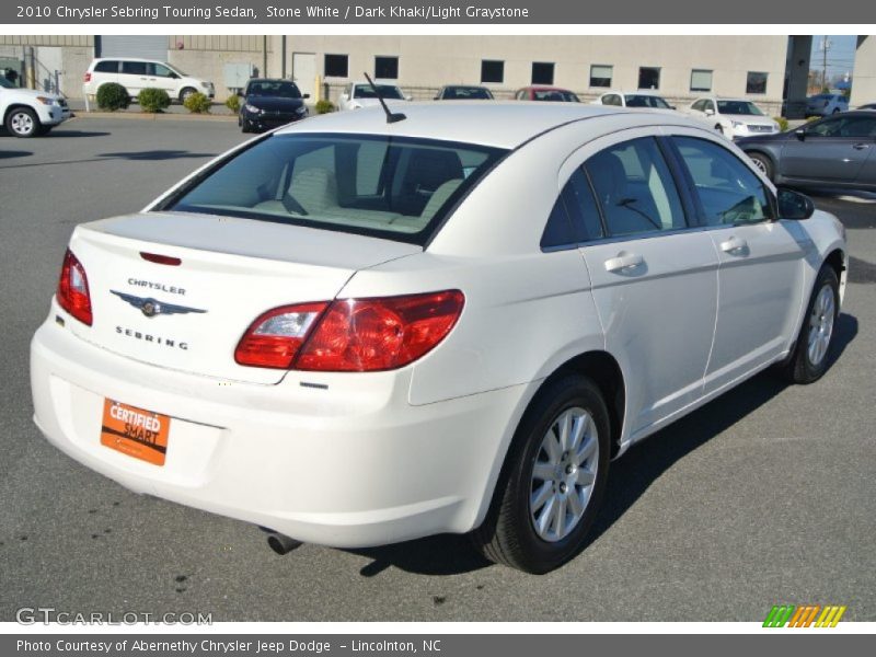Stone White / Dark Khaki/Light Graystone 2010 Chrysler Sebring Touring Sedan