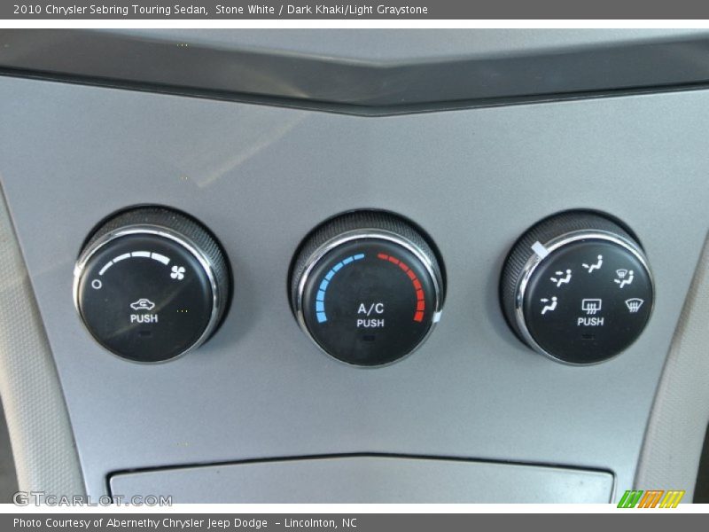 Stone White / Dark Khaki/Light Graystone 2010 Chrysler Sebring Touring Sedan