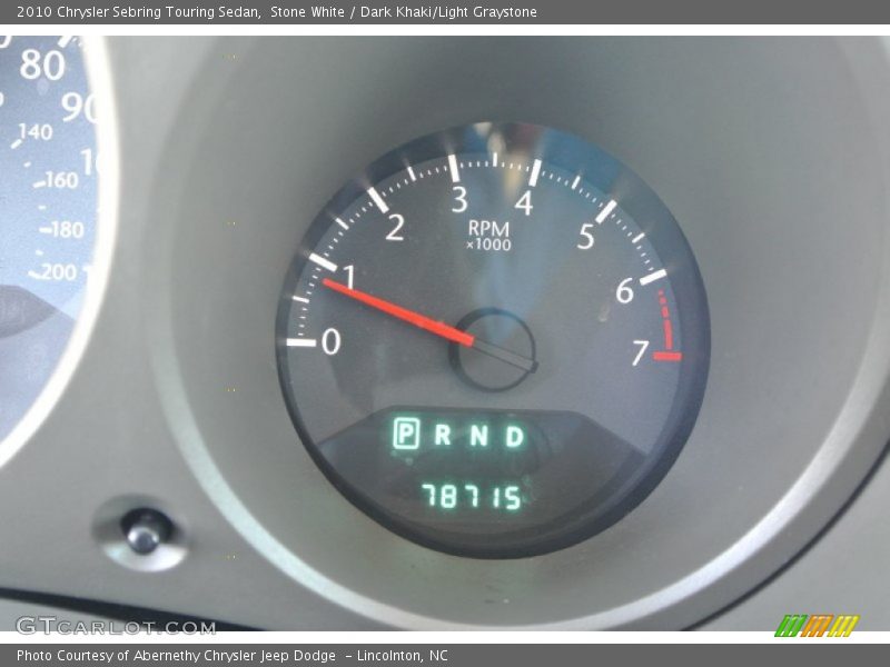 Stone White / Dark Khaki/Light Graystone 2010 Chrysler Sebring Touring Sedan