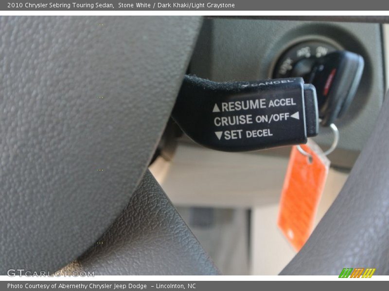 Stone White / Dark Khaki/Light Graystone 2010 Chrysler Sebring Touring Sedan