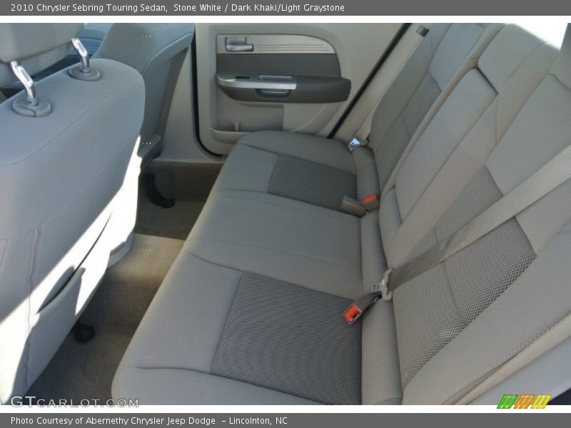 Stone White / Dark Khaki/Light Graystone 2010 Chrysler Sebring Touring Sedan