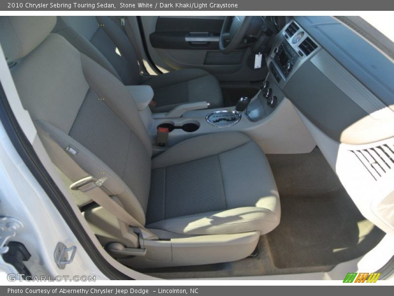 Stone White / Dark Khaki/Light Graystone 2010 Chrysler Sebring Touring Sedan