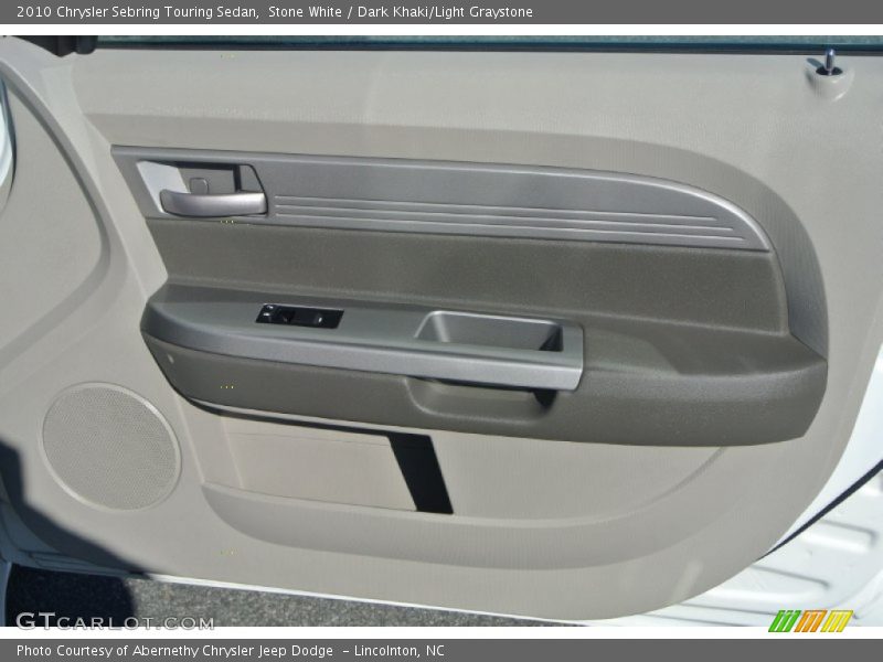 Stone White / Dark Khaki/Light Graystone 2010 Chrysler Sebring Touring Sedan