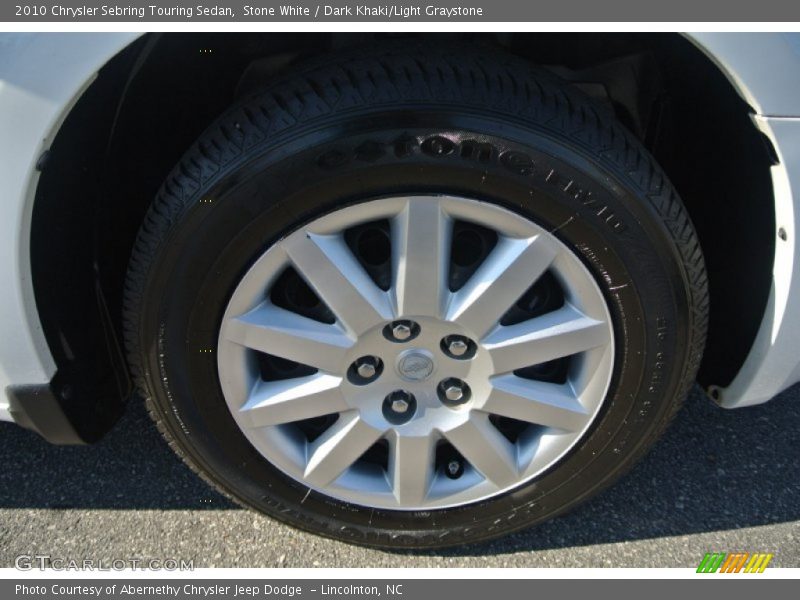 Stone White / Dark Khaki/Light Graystone 2010 Chrysler Sebring Touring Sedan