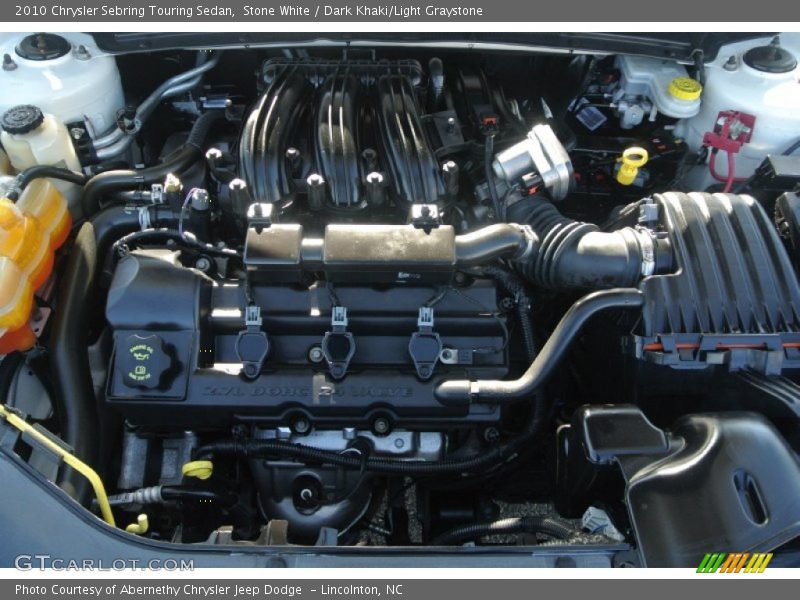 Stone White / Dark Khaki/Light Graystone 2010 Chrysler Sebring Touring Sedan