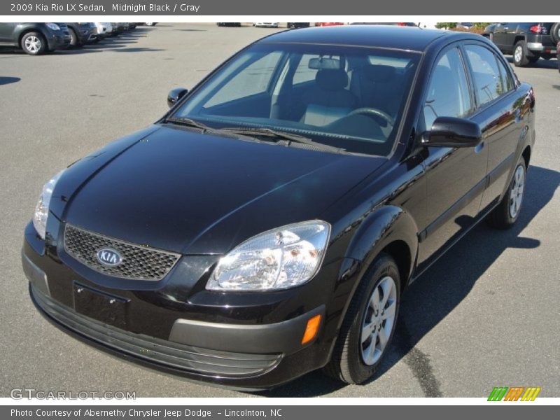 Midnight Black / Gray 2009 Kia Rio LX Sedan