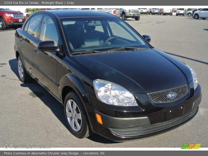Midnight Black / Gray 2009 Kia Rio LX Sedan