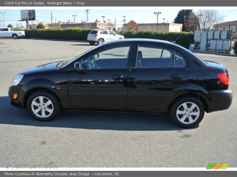 Midnight Black / Gray 2009 Kia Rio LX Sedan