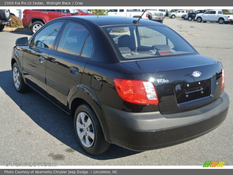 Midnight Black / Gray 2009 Kia Rio LX Sedan