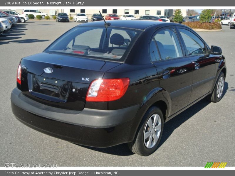 Midnight Black / Gray 2009 Kia Rio LX Sedan