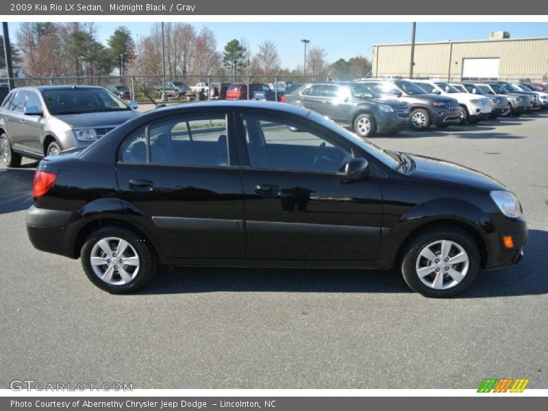 Midnight Black / Gray 2009 Kia Rio LX Sedan