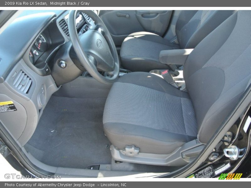 Midnight Black / Gray 2009 Kia Rio LX Sedan