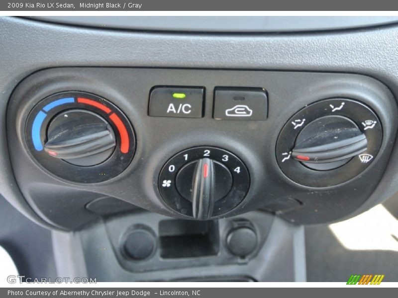 Midnight Black / Gray 2009 Kia Rio LX Sedan