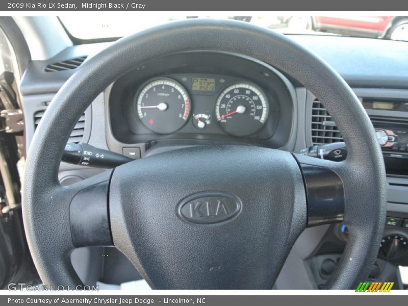Midnight Black / Gray 2009 Kia Rio LX Sedan