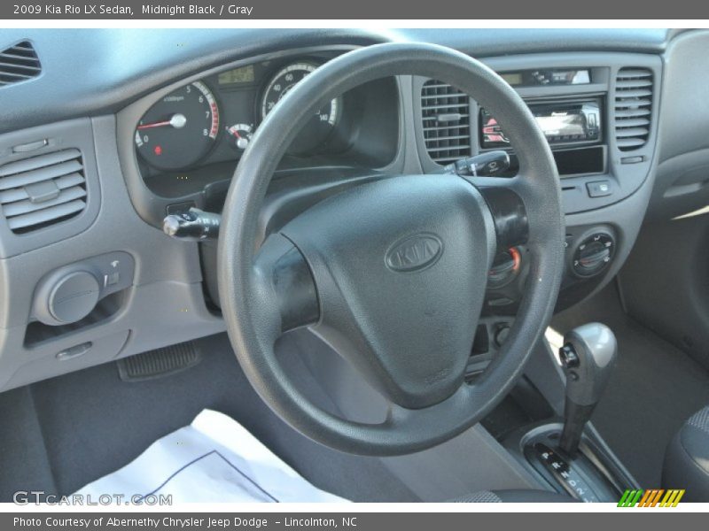 Midnight Black / Gray 2009 Kia Rio LX Sedan