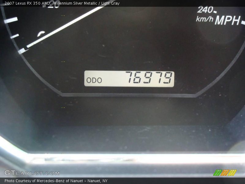 Millennium Silver Metallic / Light Gray 2007 Lexus RX 350 AWD