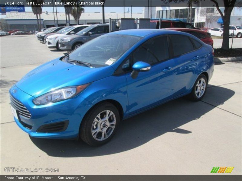 Blue Candy / Charcoal Black 2014 Ford Fiesta SE Sedan