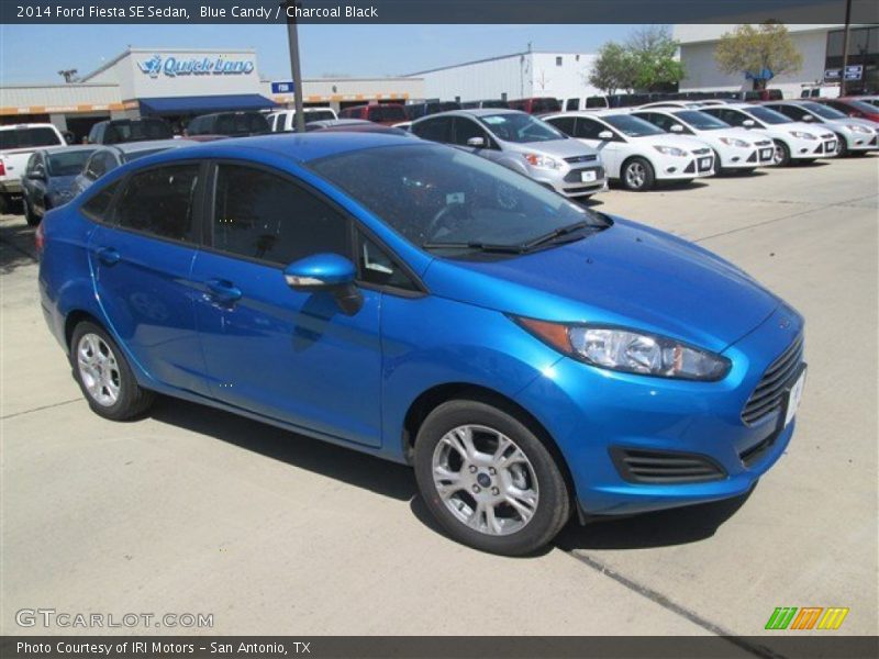 Blue Candy / Charcoal Black 2014 Ford Fiesta SE Sedan