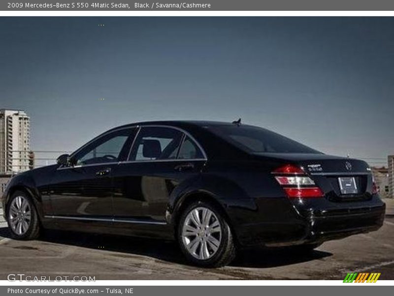 Black / Savanna/Cashmere 2009 Mercedes-Benz S 550 4Matic Sedan