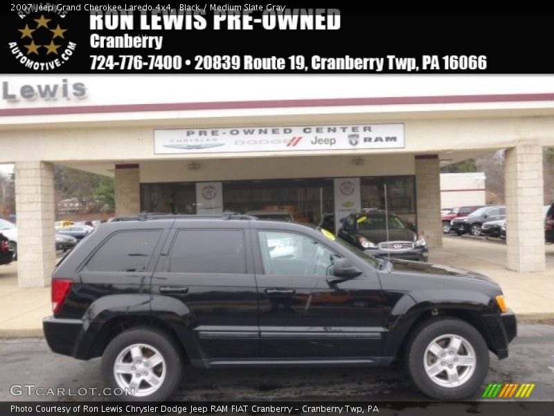 Black / Medium Slate Gray 2007 Jeep Grand Cherokee Laredo 4x4