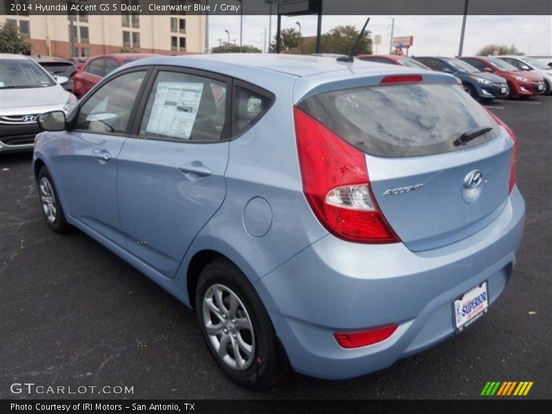 Clearwater Blue / Gray 2014 Hyundai Accent GS 5 Door