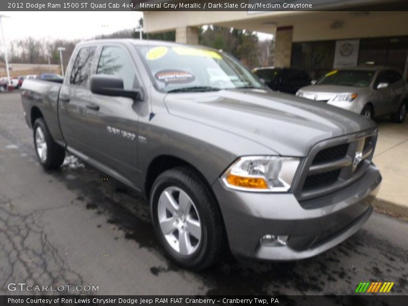 Mineral Gray Metallic / Dark Slate Gray/Medium Graystone 2012 Dodge Ram 1500 ST Quad Cab 4x4