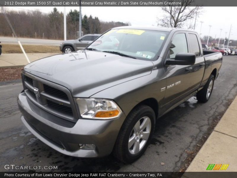 Mineral Gray Metallic / Dark Slate Gray/Medium Graystone 2012 Dodge Ram 1500 ST Quad Cab 4x4