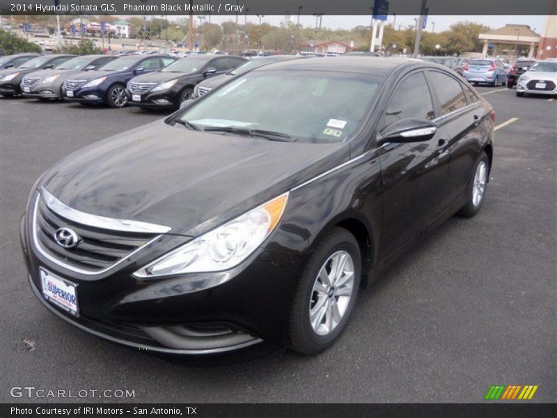 Phantom Black Metallic / Gray 2014 Hyundai Sonata GLS