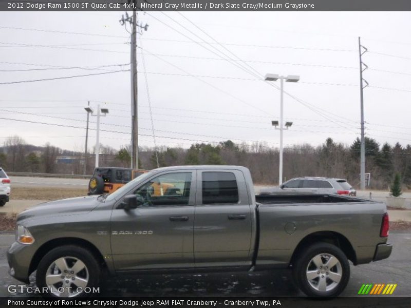 Mineral Gray Metallic / Dark Slate Gray/Medium Graystone 2012 Dodge Ram 1500 ST Quad Cab 4x4