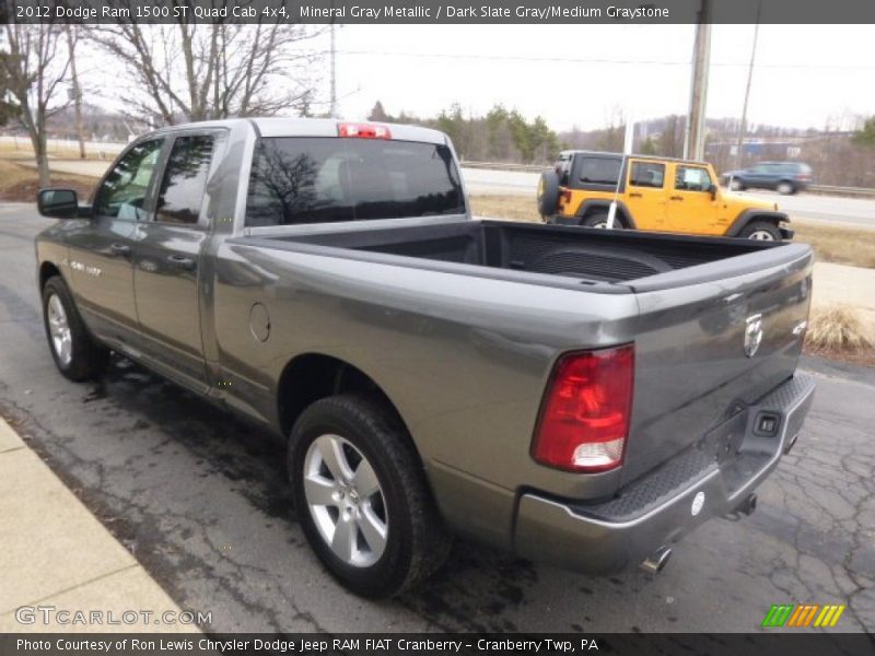Mineral Gray Metallic / Dark Slate Gray/Medium Graystone 2012 Dodge Ram 1500 ST Quad Cab 4x4