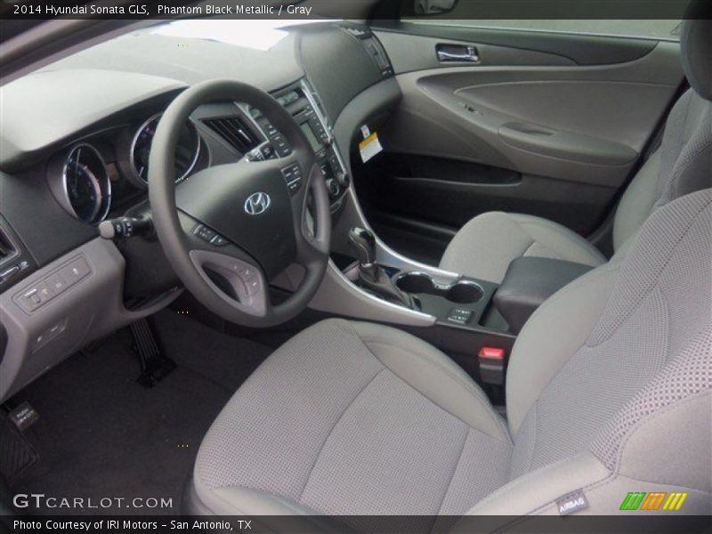 Phantom Black Metallic / Gray 2014 Hyundai Sonata GLS