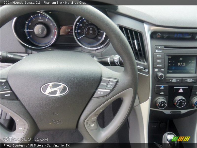 Phantom Black Metallic / Gray 2014 Hyundai Sonata GLS