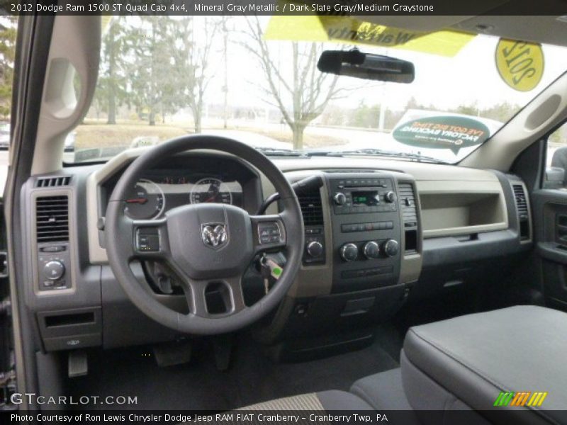 Mineral Gray Metallic / Dark Slate Gray/Medium Graystone 2012 Dodge Ram 1500 ST Quad Cab 4x4