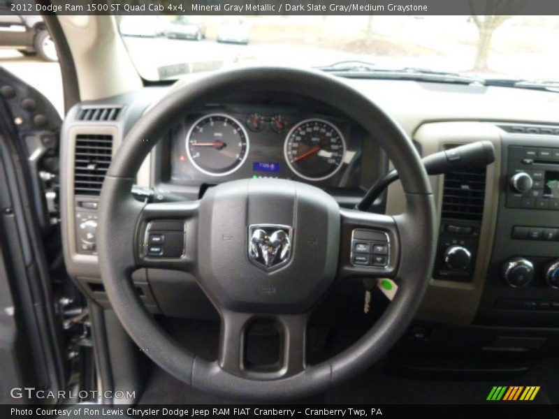 Mineral Gray Metallic / Dark Slate Gray/Medium Graystone 2012 Dodge Ram 1500 ST Quad Cab 4x4