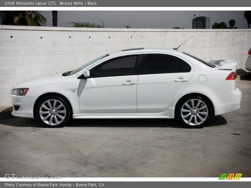 Wicked White / Black 2008 Mitsubishi Lancer GTS