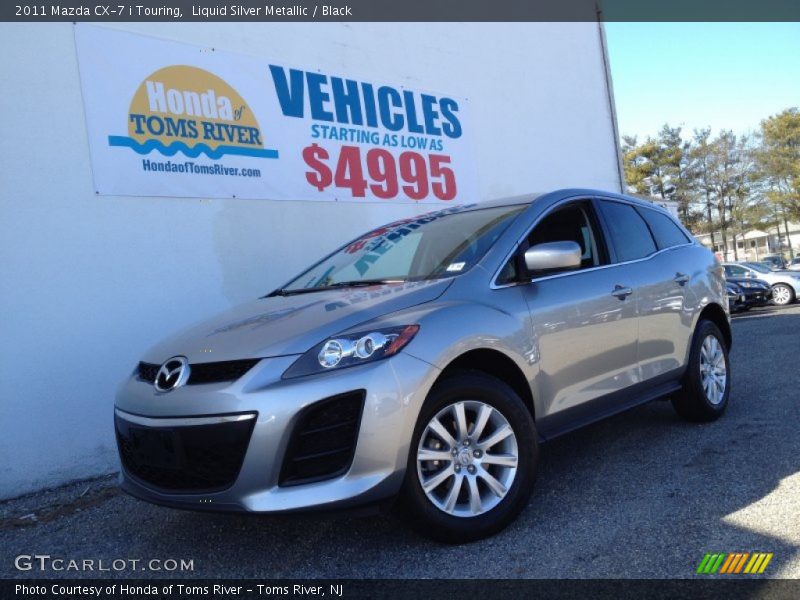 Liquid Silver Metallic / Black 2011 Mazda CX-7 i Touring