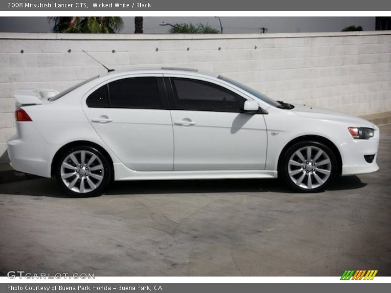 Wicked White / Black 2008 Mitsubishi Lancer GTS