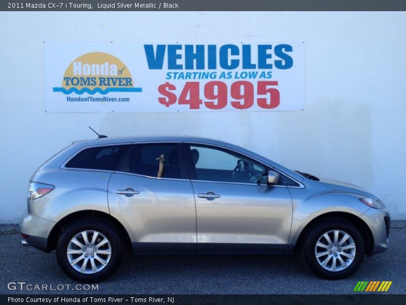 Liquid Silver Metallic / Black 2011 Mazda CX-7 i Touring