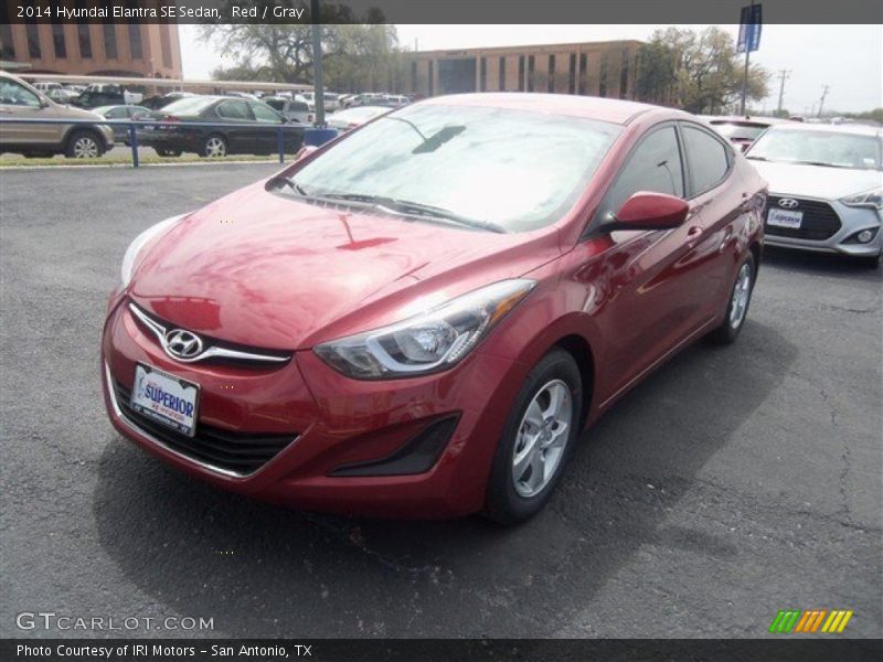 Red / Gray 2014 Hyundai Elantra SE Sedan