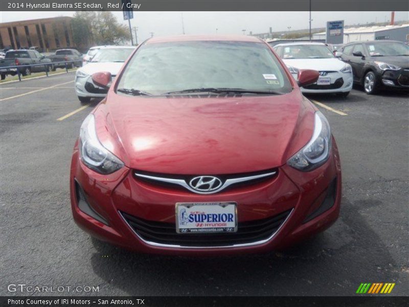 Red / Gray 2014 Hyundai Elantra SE Sedan