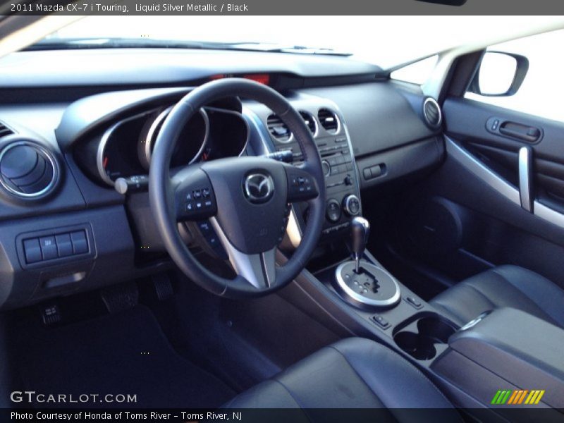 Liquid Silver Metallic / Black 2011 Mazda CX-7 i Touring